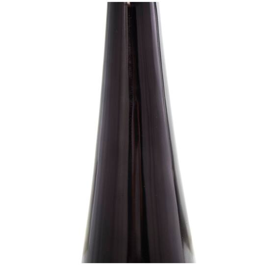 24" Black Aluminum Geometric Cone Accent Table